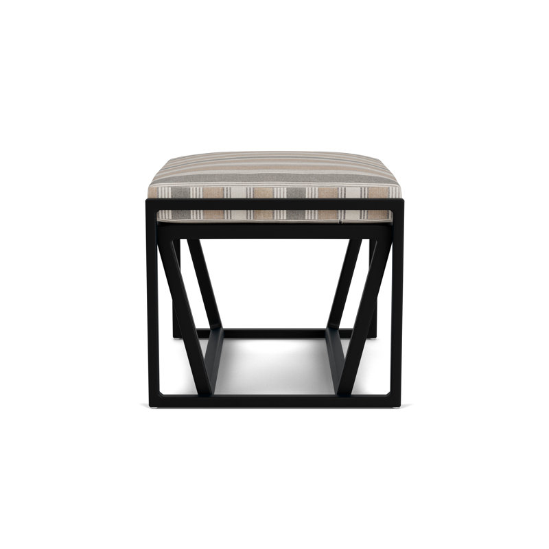 Summit Outdoor Ottoman, Ebony, Purveyor Pewter