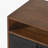 Naya Solid Wood Nightstand with Hand Carved Doors Black Walnut Finish Storage Cabinet for Bedroom