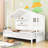 Fidelius Twin Wood Platform Bed with Shelves and Guardrail-2141155156
