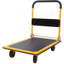 Chariot à plateforme pliable à pousser 660 lb Capacité de poids en noir et jaune-126279345