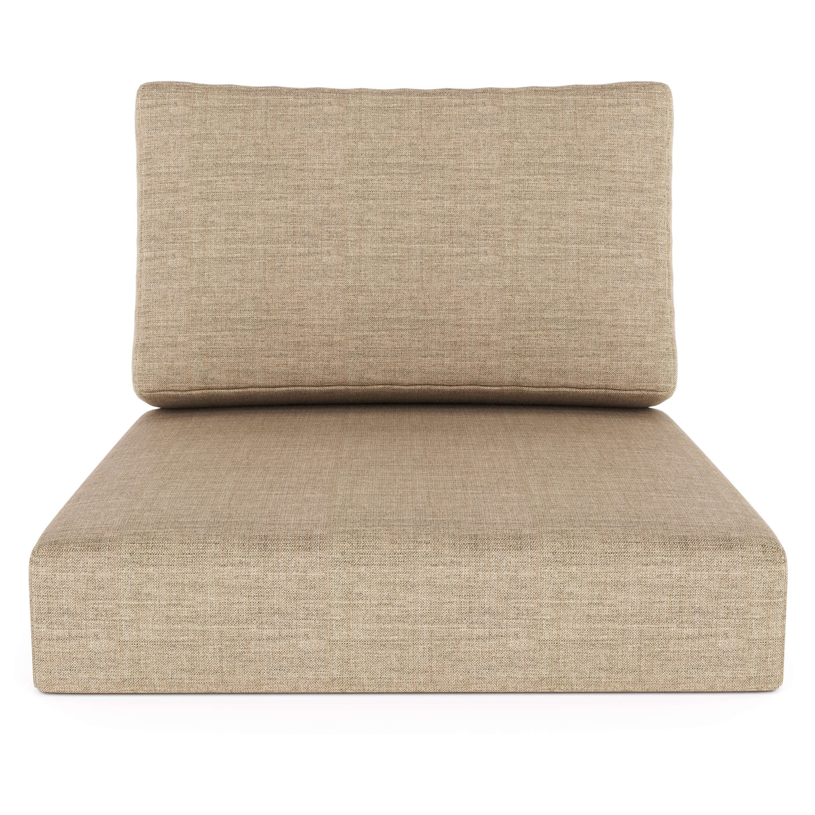 Amala Sunbrella® Seat and Back Cushion, Sunbrella® Cast Ash Plainweave, 28.5" W x 28.5" D