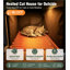 Maison de chat chauffée pour l'extérieur, maison de chat extérieure isolée avec couverture chauffante électrique, fils résistants aux piqûres, abri pour chat résistant aux intempéries pour l'hiver, noir et blanc-692085009-681697992