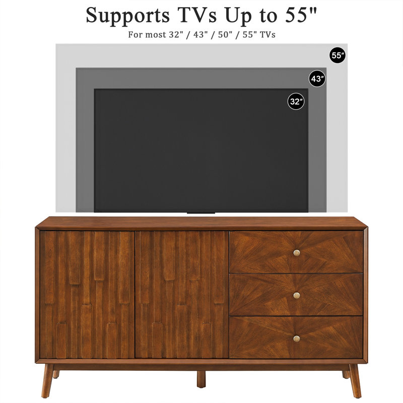 Buffet et meuble télé 56 po Mid-Century