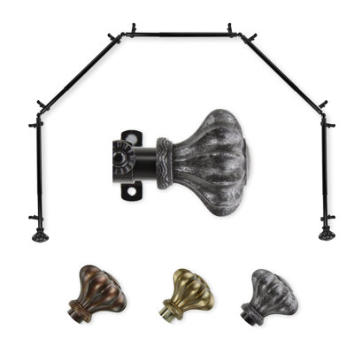 Darcey Adjustable Single Curtain Rod