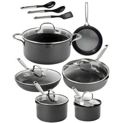Gotham Steel Pro Ultra Ceramic 2X 15 Piece Nonstick Cookware Set with Utensils