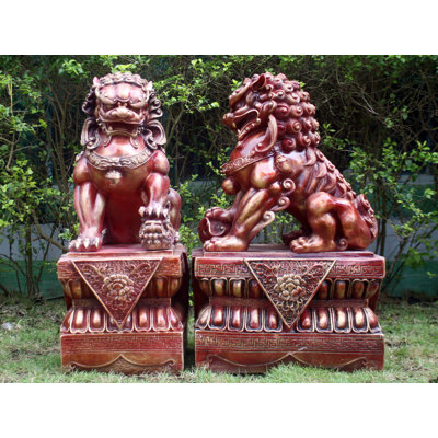 Temple Dog Small Pair Red