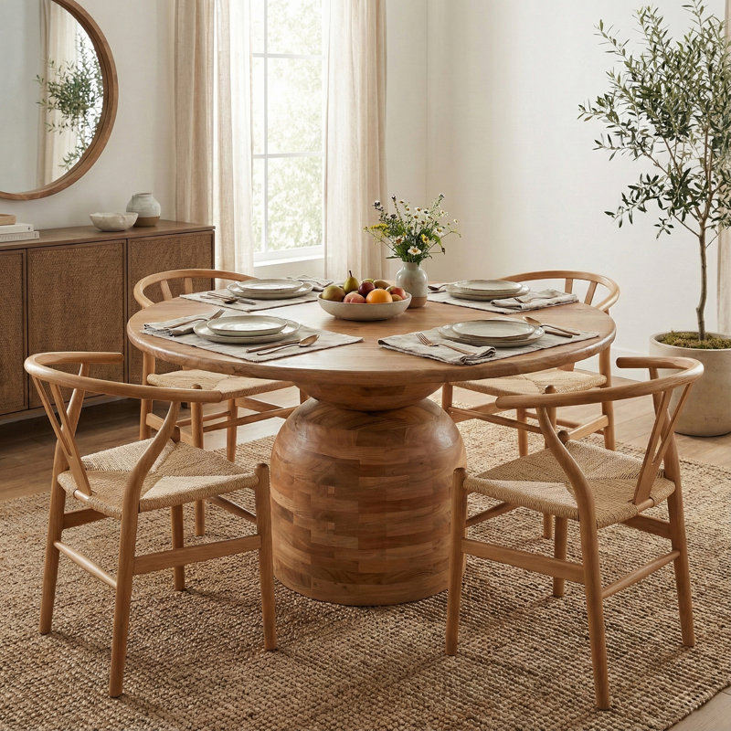 Libbi 55" Wide Acacia Dining Table