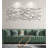 Simple metal ironwork flower branch wall decoration