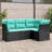 Ebern Designs 4 Piece Patio Sofa Set With Cushions Black Poly Rattan-1000146203-1000146207
