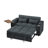 Jubilo Fabric 70'' Chenille Loveseat Sleeper Sofa Bed with Storage Armrest ,USB Port ,Side Table-1445173149