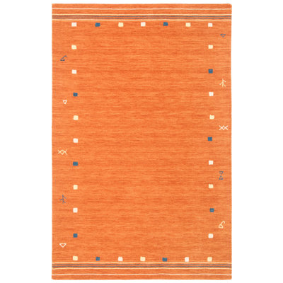 Danette Rust Hand-Loomed Wool Rug