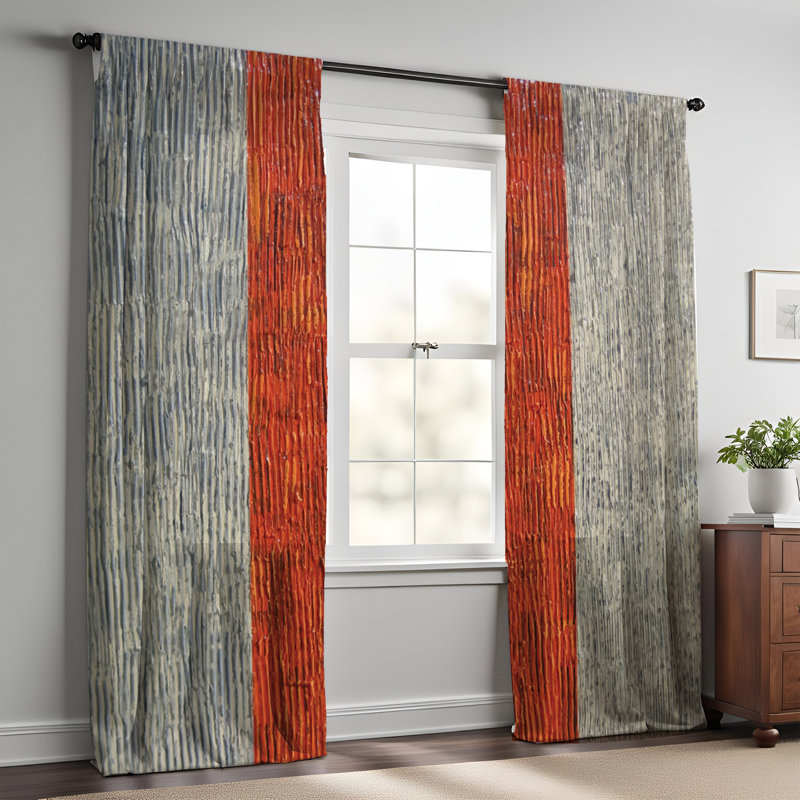 Paire de rideaux semi-transparents en polyester Sesley, L 40 po x H 82 po