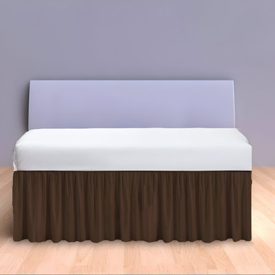 400TC Daybed Sateen Solid Cotton Gathered Bed Skirt Upto 54" Drop Length
