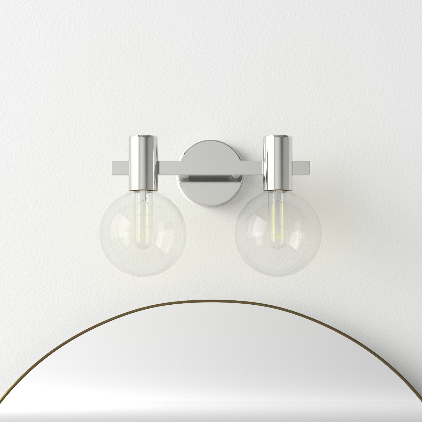 Sanu 2-Light Bath Sconce, Chrome
