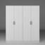 Armoire moderne blanche avec nombreuses tablettes, 63,0 po x 70,9 po x 20,4 po | 100% panneau de particules enduit de mélamine, épaisseur: 0,7 pouce | Solution de rangement murale et élégante pour toute chambre à coucher ou espace de vie-859901511