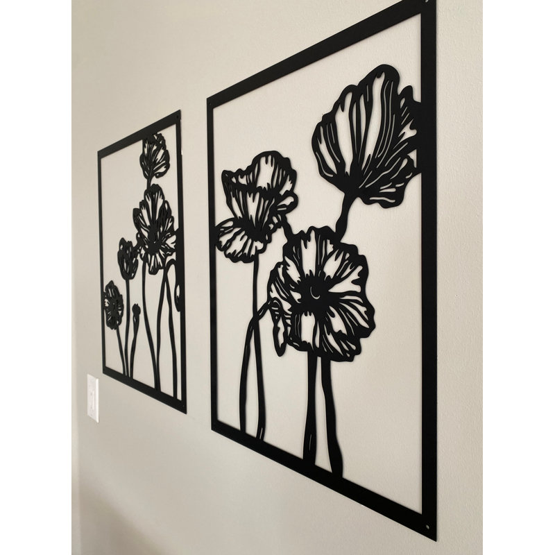 Traditional Plants & Flowers Wall Decor on Metal