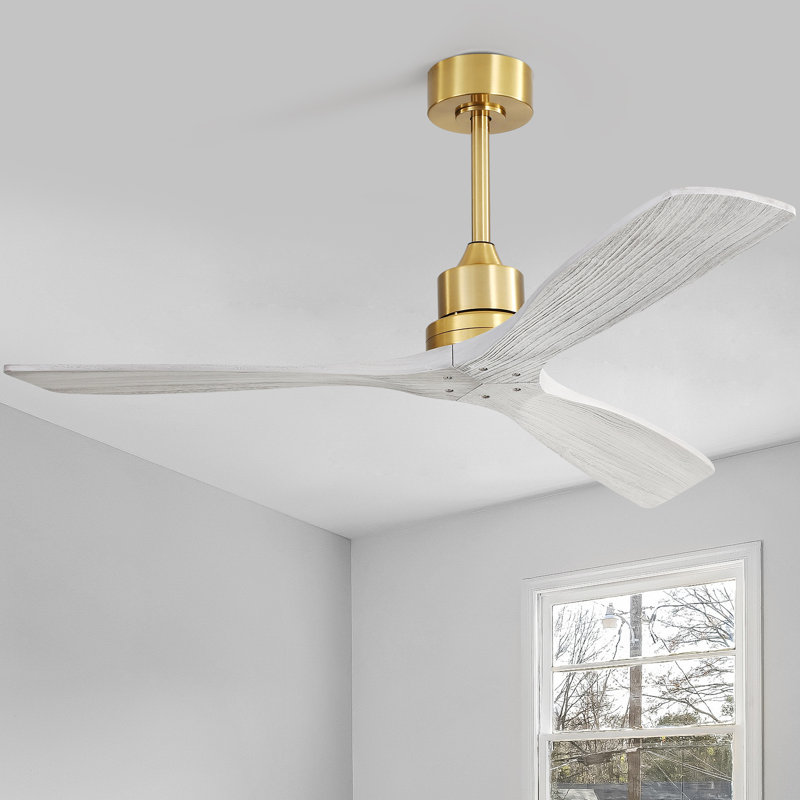 Ventilateur de plafond 3 pales standard Nicola, Gris / or