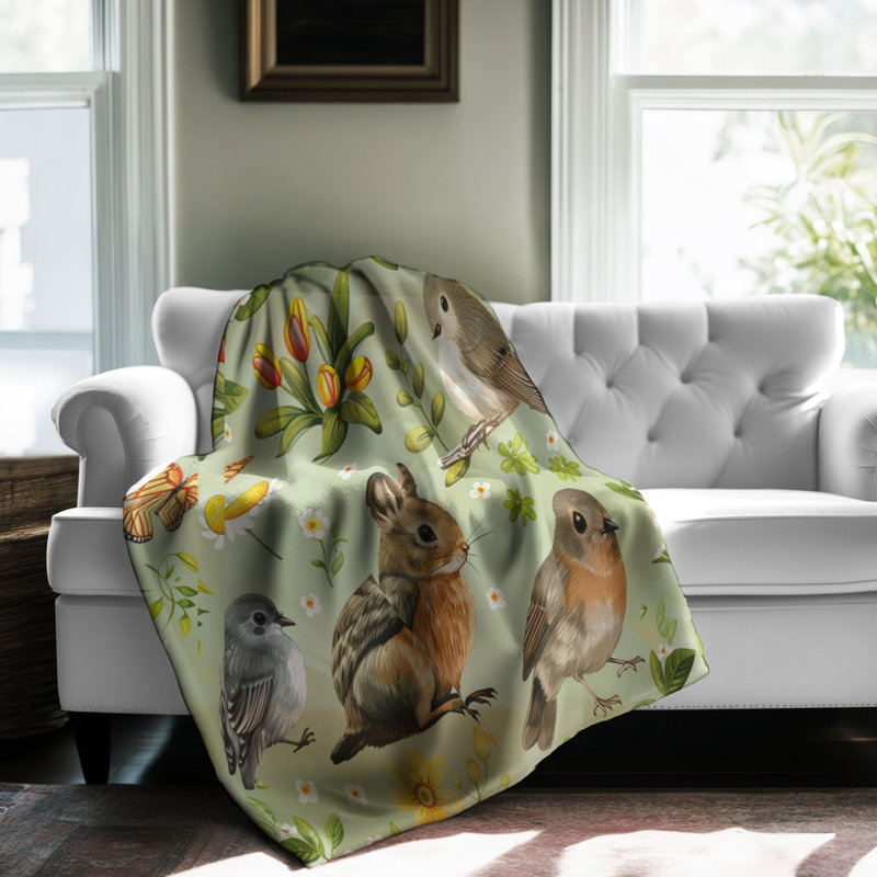 Faune Vernal - 1 pièce Sherpa Premium, Grand lit