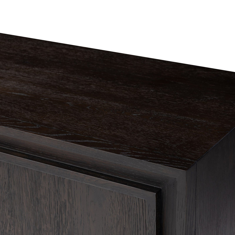 Chalmers Media Console-Weathered Oak, Weathered Oak