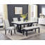 Mobilier de salle à manger 2 pièces 2 pièces en bois gris clair