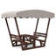 Ensemble de table et de banc de pique-nique en bois massif imperméable avec auvent amovible, idéal pour terrasse, jardin, patio, parc et plage.-79697585