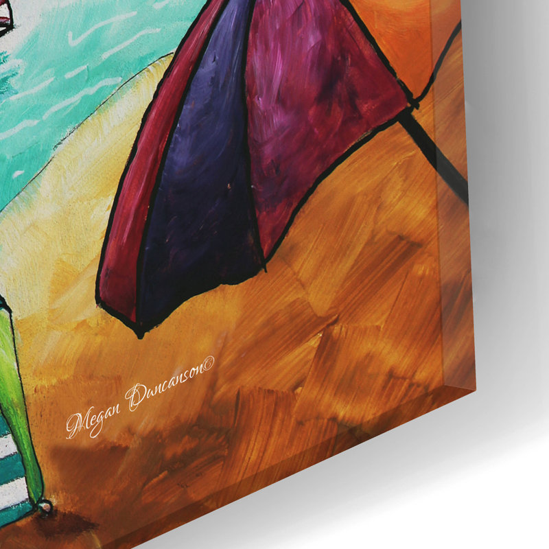 «Beach Life I» par Megan Duncanson, art mural en verre acrylique, H 12 po x l 24 po x P 0,2 po