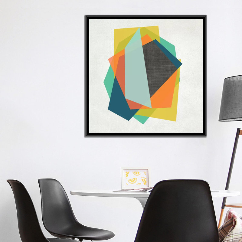« integer i », art sur toile, H 18 po x l 18 po x P 1,5 po, Toile avec cadre noir, Pas de tapis