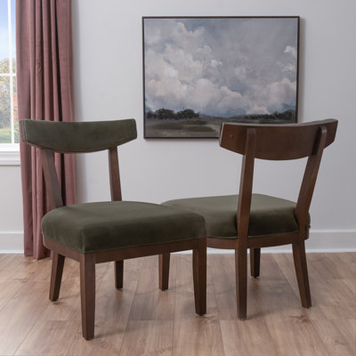 Ballard Fully Assembled Solid Maple Wood Green Side Chair