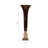 Trumpet Glass Flower Vase with Metal Base for Home Decor - Tall Table Vase with Flared Silhouette for Floor Display - Bronze & Copper-868040816