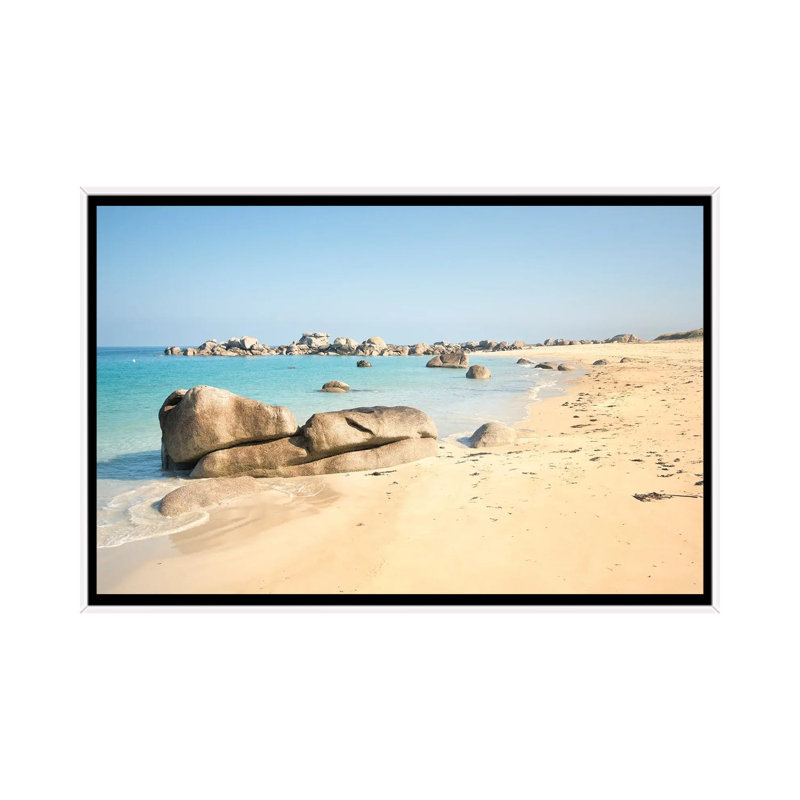 Kerlouan Beach by Philippe Manguin - Floater Frame Print on Canvas, 66.04 cm H x 45.72 cm W, White Floater Framed