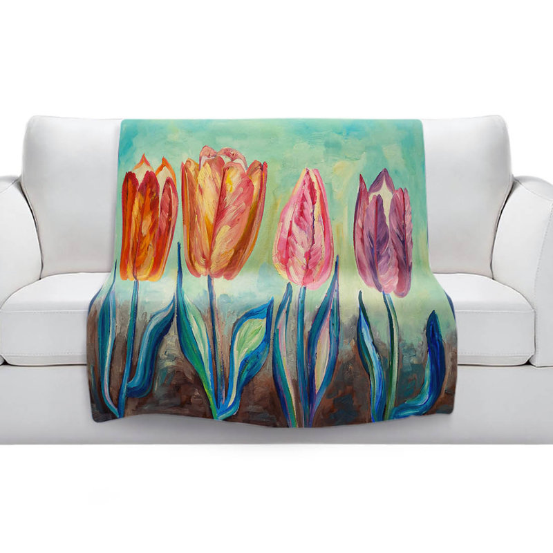 Couverture sherpa doux pour tulipes 1, l 68 po x L 80 po