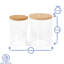 Harbour Housewares Plastic Bathroom Canisters with Bamboo Lid