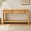 Console en bois avec tiroirs et tablette