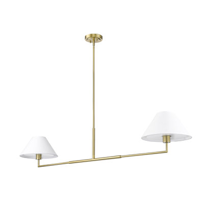 Lustre à 2 lumières avec abat-jour Ryckman