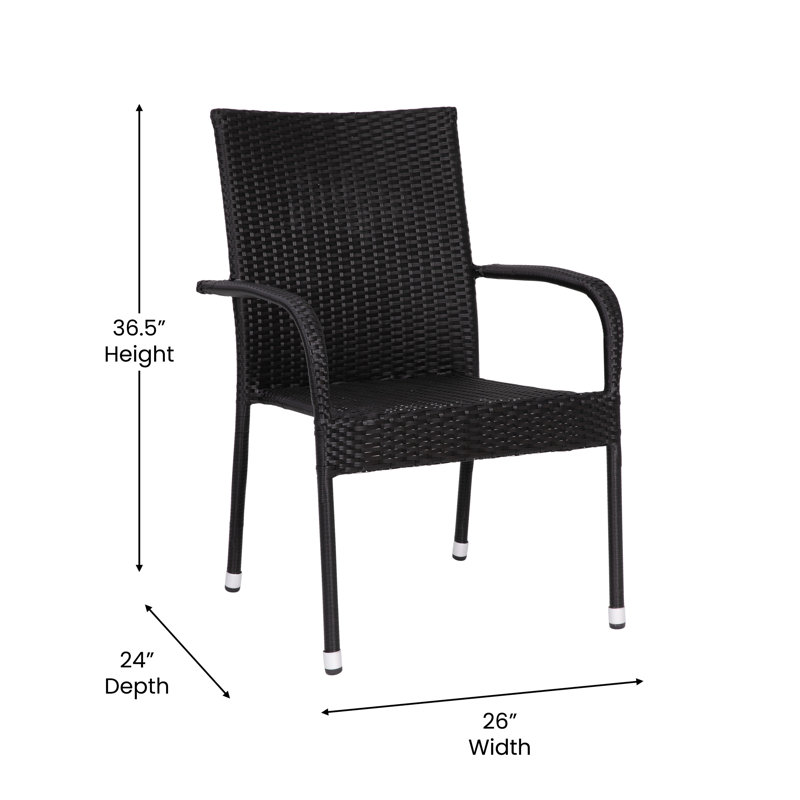 Fauteuils de salle à manger Zareya, Noir