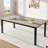 Living Room 78 Inch Kitchen Table for 6-8 People, Industrial Dining Table w/Metal Frame, Wide Large Rectangular Dinner Table-551415803