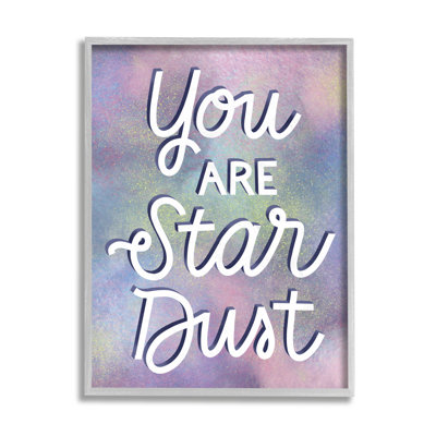 «You Are Star Dust», phrase mystique mauve rose