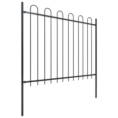 Verla Black Metal Fence Panels Included