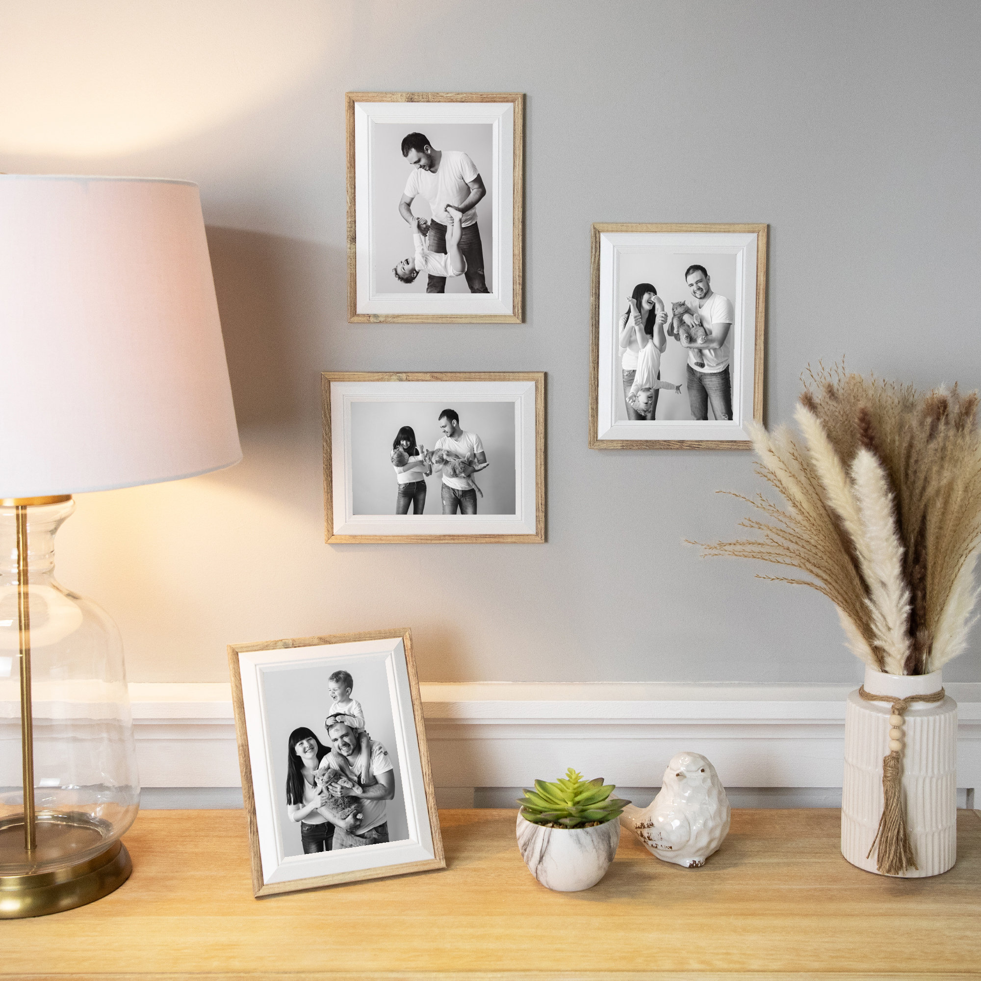 Solid Picture Frame Northlight Seasonal Solid Wood Picture Frame - Set of 4 | Wayfair