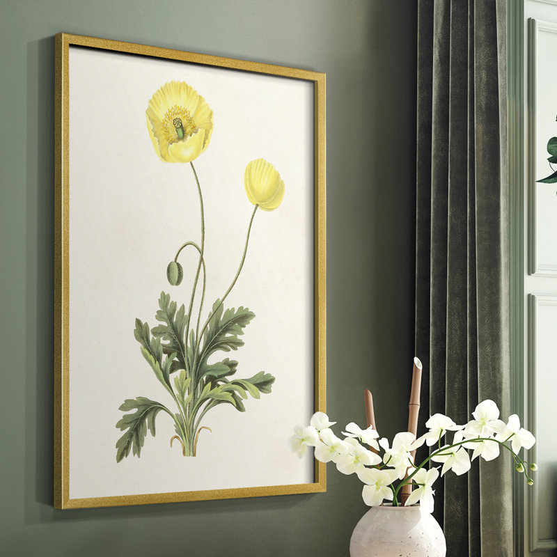 «Flowers of the Seasons», reproduction encadrée en bois massif, H 20 po x l 16 po