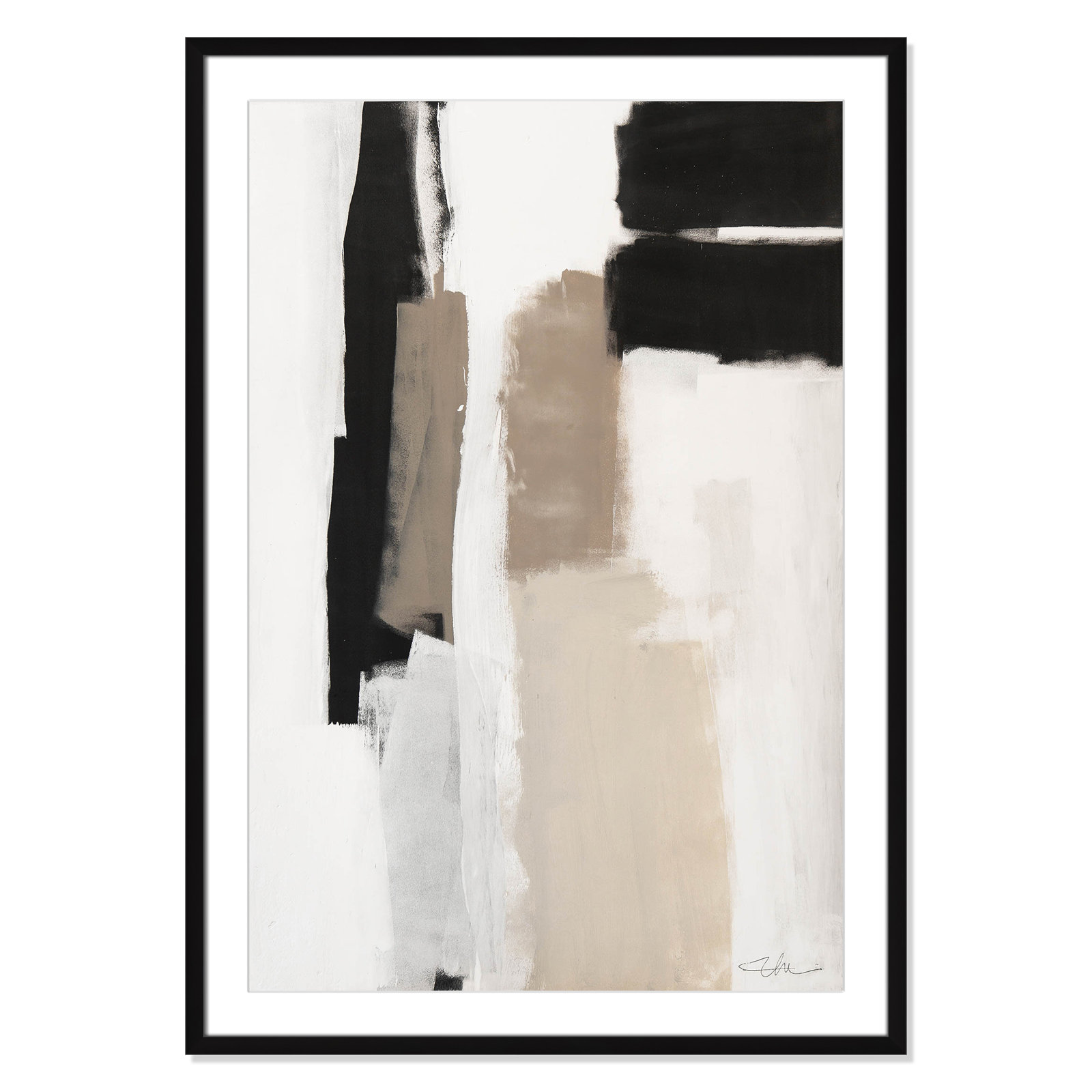 Giverny Earth Scapes II by  Print, Yes, Black Single Picture Frame, 41.5" H x 29.5" W x 1.25" D