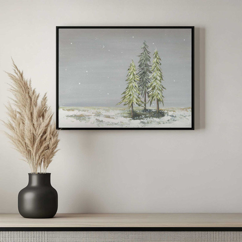 «First Snow» par Soulspeak & Sawdust, reproduction d'art, Toile avec cadre, L 16 po x H 12 po, Blanc