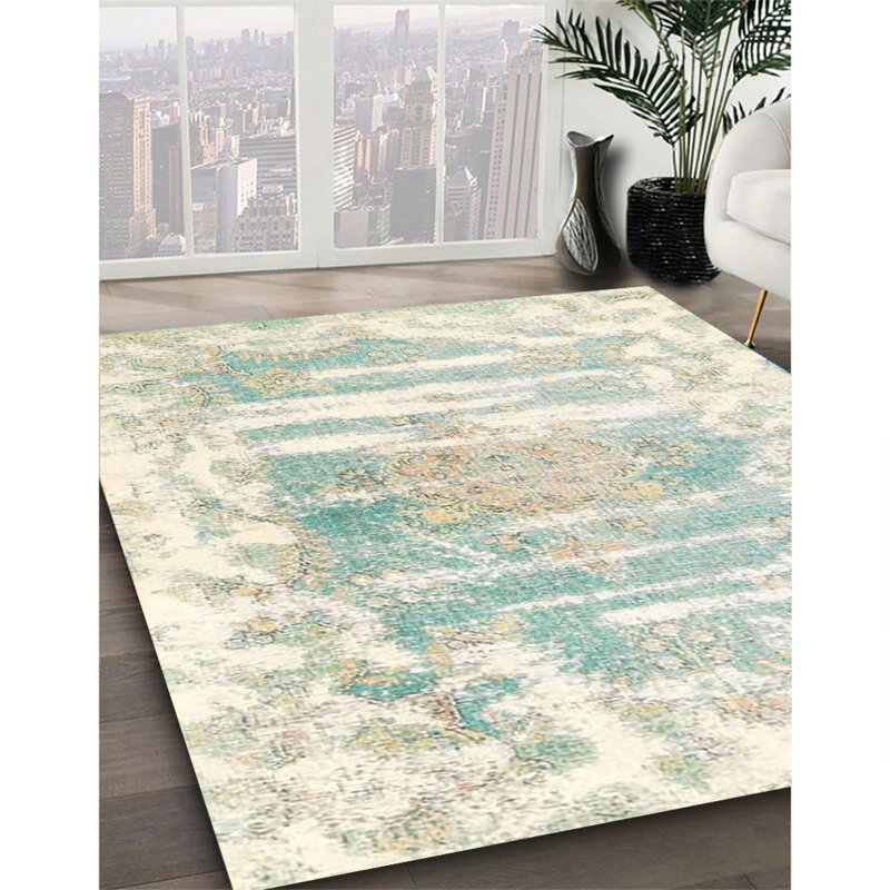 Tapis traditionnel 100% lavable à la machine 4311, Rond 8 pi