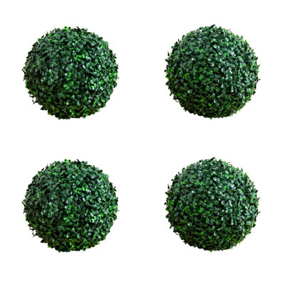 8In. UV Resistant Artificial Boxwood Ball (Indoor/Outdoor) - Set Of 4