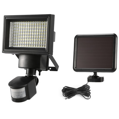 LED Solar Power Dusk to Dawn Battery Operated Outdoor Security Flood Light with Motion Sensor