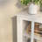Buffet Sideboard with Double Glass Doors, Adjustable Shelf &amp; Bell Handles | E1 MDF | UV Paint Finish