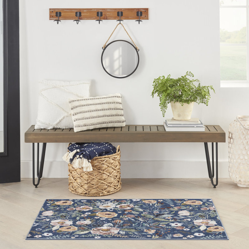 Tapis en coton lavable à la machine avec envers antidérapant Cierra, Rectangle 3 pi x 5 pi