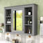 Armoire à pharmacie murale avec porte miroir réfléchissante et tablettes pour le rangement de la salle de bain-1626697174