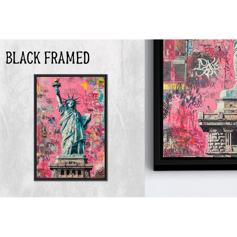 Graffiti, signe de paix sur toile - œuvre d'art moderne imprimée pour décor unique, 1P