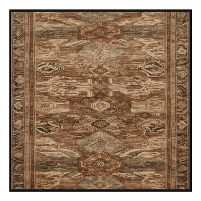 Tapis brun lavable à la machine